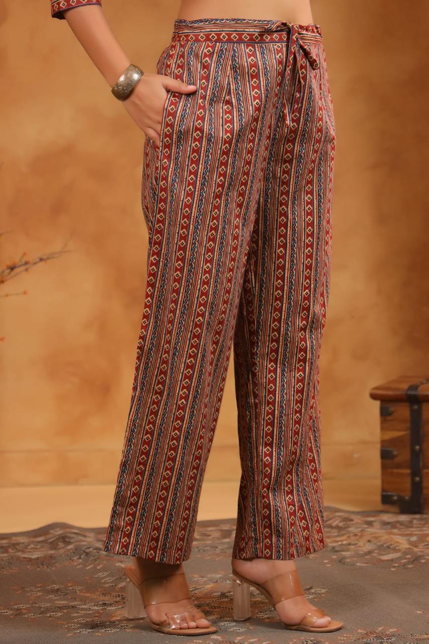 Ajrak Print Dupatta Set