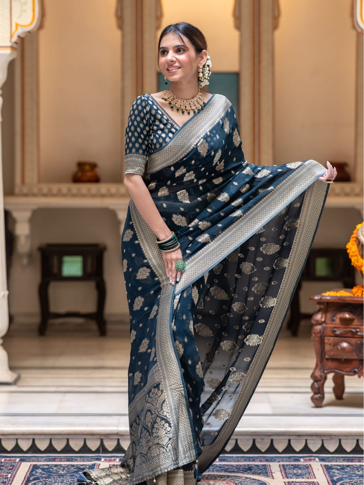 Banarasi Jangla Saree