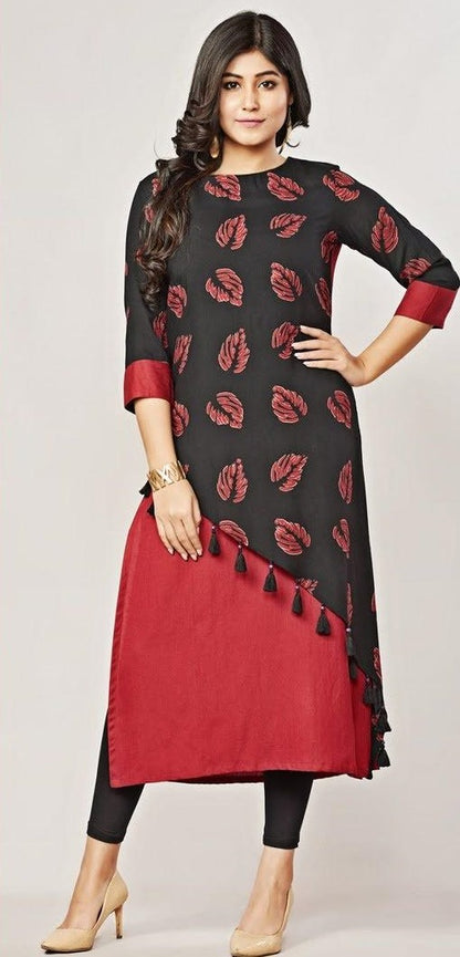 A Line Printed Designer Kurti