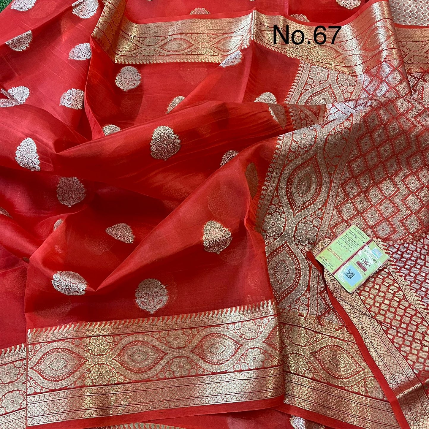 Banarasi Jangla Saree (Red)