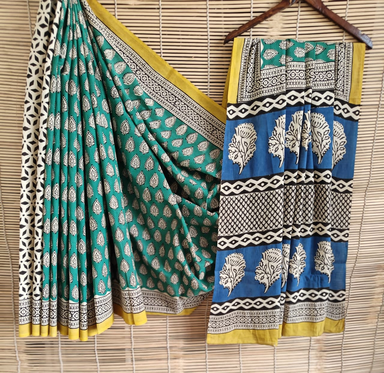 Mulmul Cotton Block Print Saree