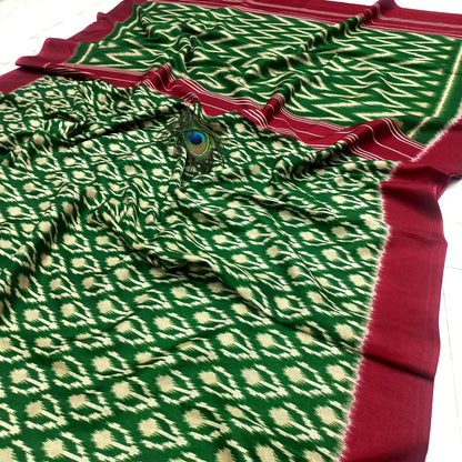 Semi Tussar Silk Saree (Digital Patterns)