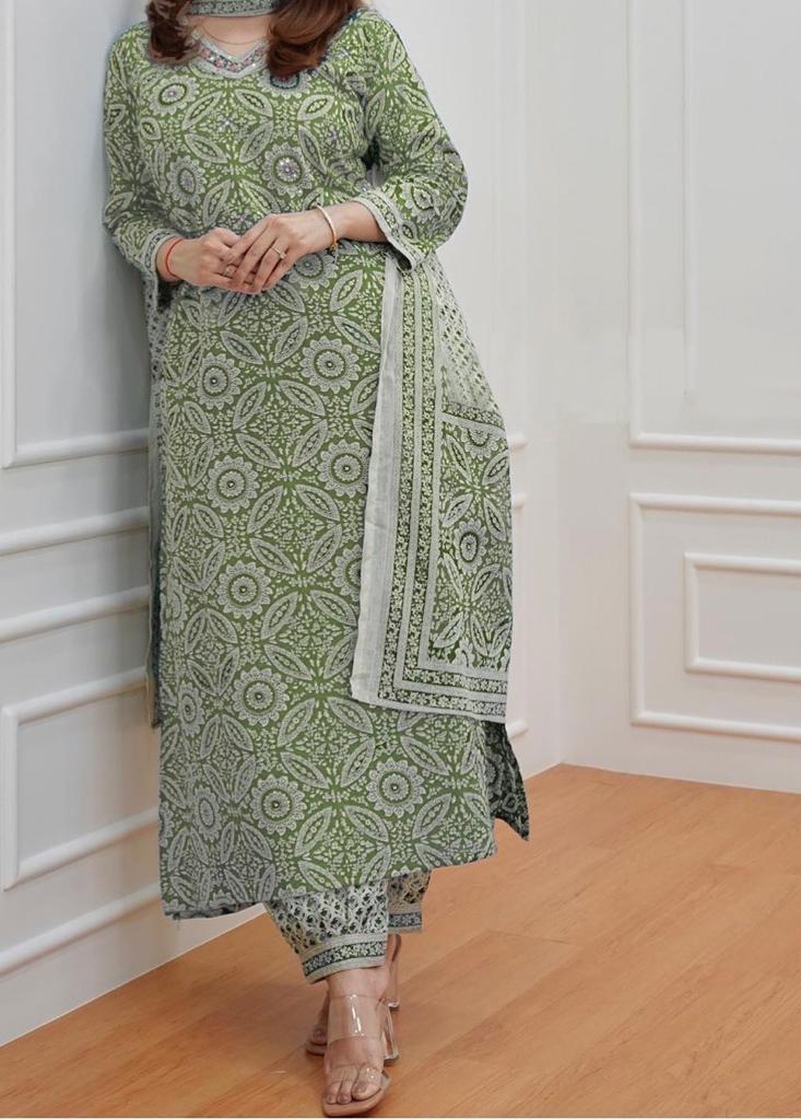 Pure Cotton Afghani Suit