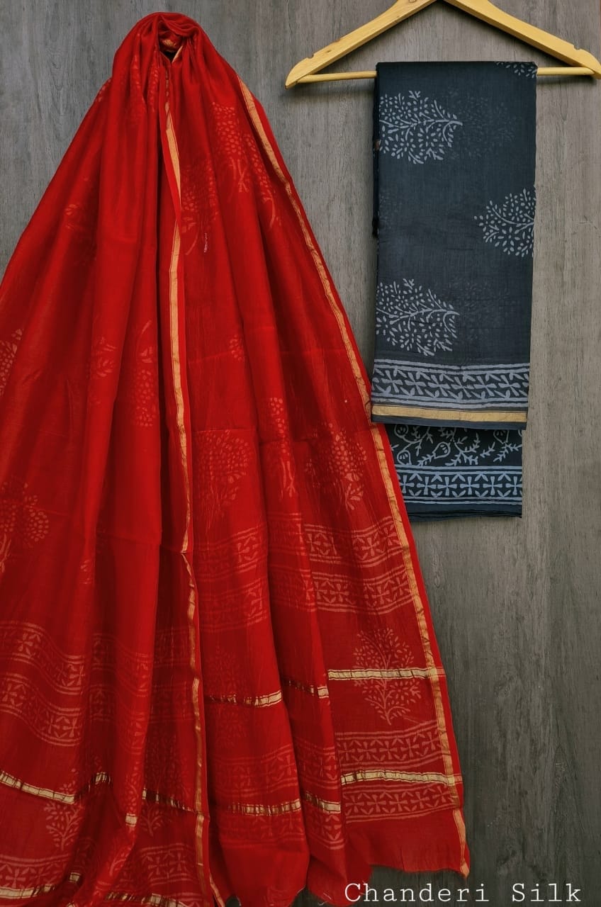 Chanderi Silk Suit Pc