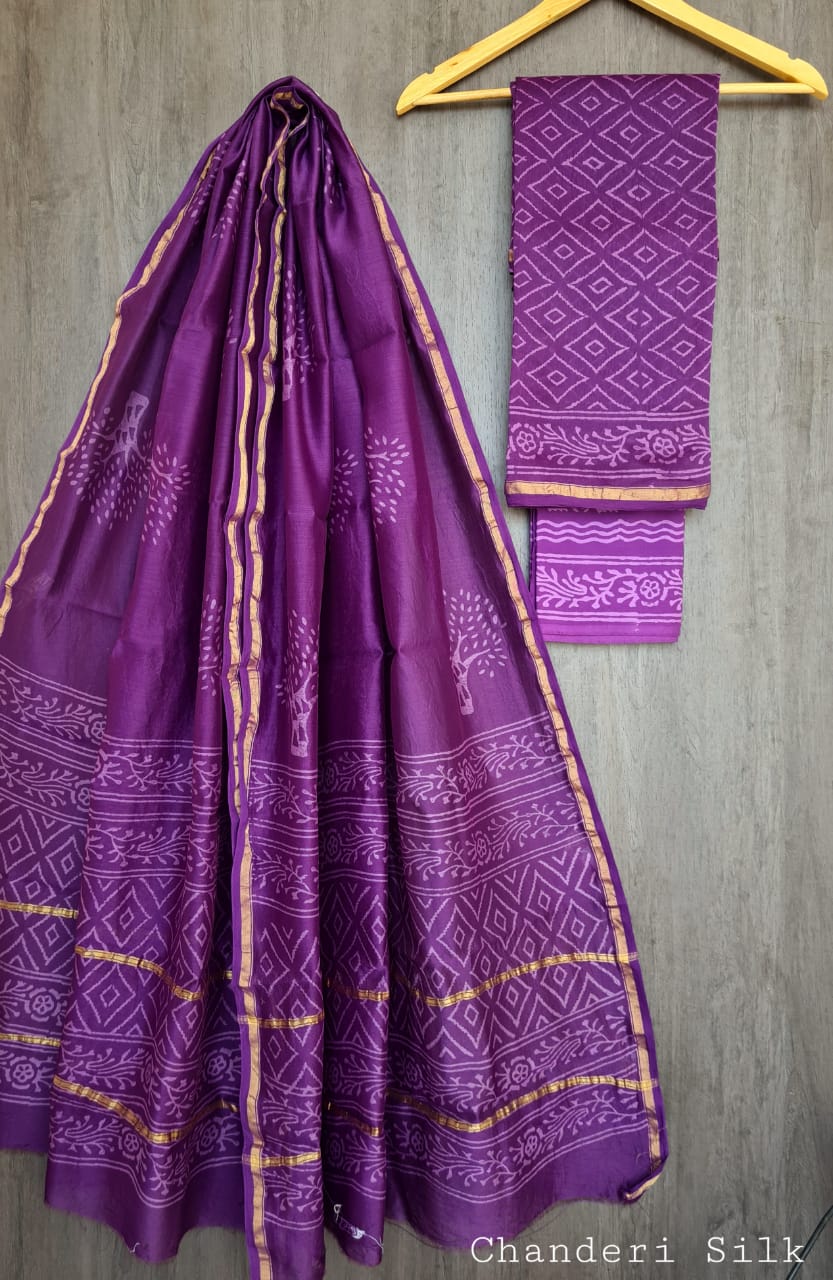 Chanderi Silk Suit Pc