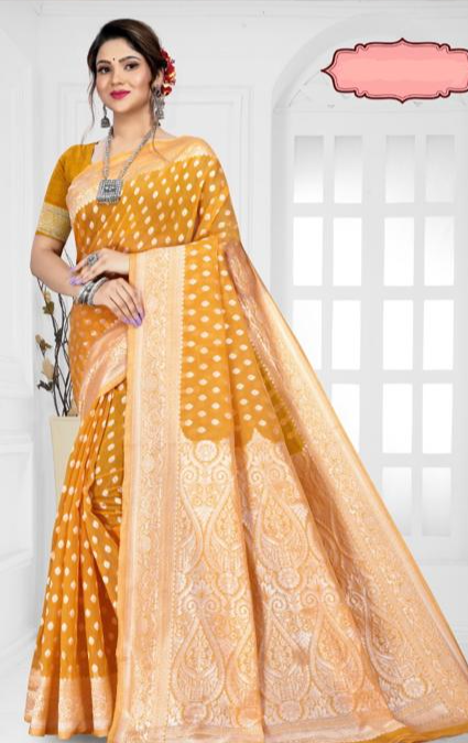 Cotton Silk Banarasi Resham Weave Saree