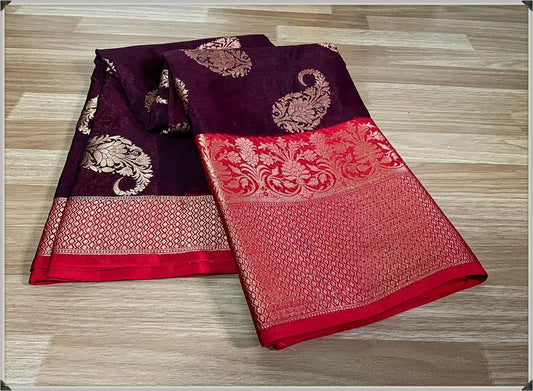 Banarasi Warm Silk Soft Saree MorePankhi design