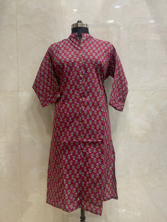 Cotton Printed Kurta (small booty)