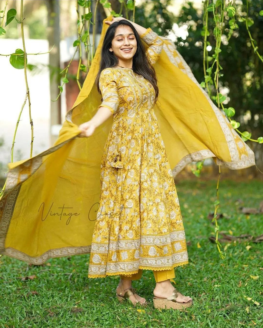 Pure Cotton Anarkali Suit